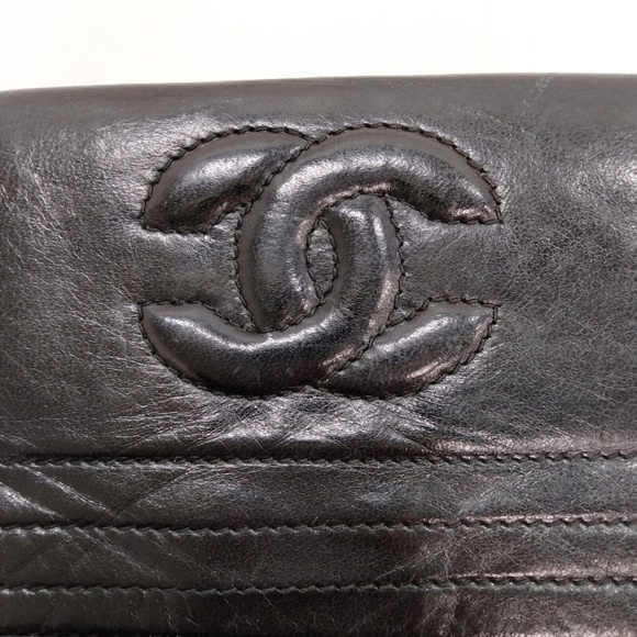 CHANEL - Shoulder Bag Coco Mark Black Lamb Skin R1.006 - Picture 11 of 11